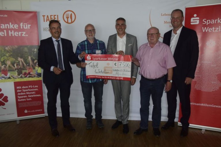 Sparkasse unterstütz Tafel Wetzlar mit 7.500 € in schwierigen Zeiten